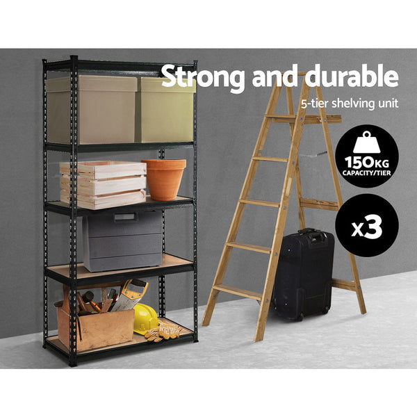 Giantz 3X1.5M Warehouse Shelving Racking Storage Garage Steel Metal Shelves Tool Shelving & Racking Systems