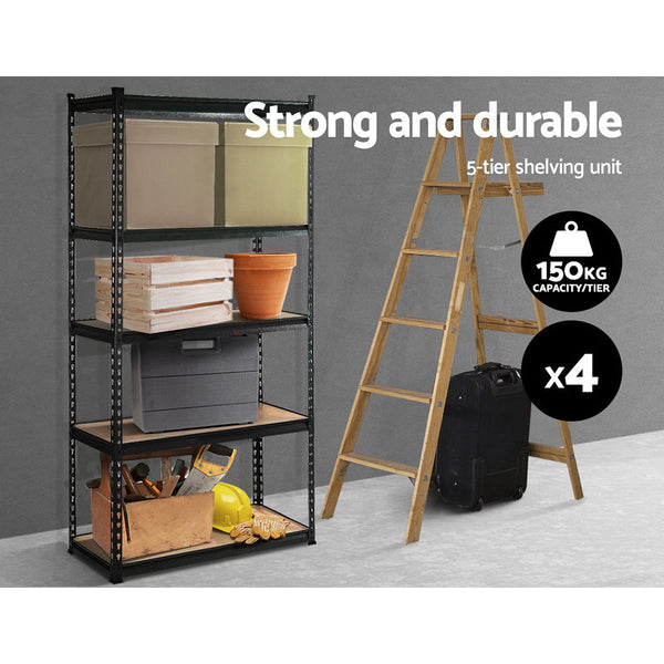 Giantz 4X1.5M Warehouse Shelving Racking Storage Garage Steel Metal Shelves Tool Shelving & Racking Systems
