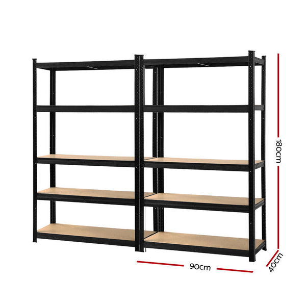 Giantz 2X1.8M Warehouse Shelving Garage Storage Racking Steel Metal Shelves Tool Shelving & Racking Systems