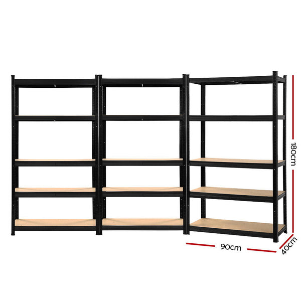 Giantz 3X1.8M Warehouse Shelving Garage Storage Racking Steel Metal Shelves Tool Shelving & Racking Systems
