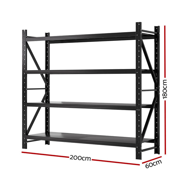 Giantz 2Mx1.8M Garage Shelving Warehouse Rack Pallet Storage Shelves Racking Pallet Wraps