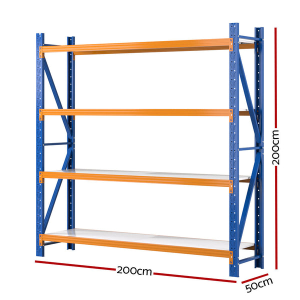 Giantz 2Mx2m Garage Shelving Warehouse Rack Pallet Racking Storage Shelf Blue Pallet Wraps