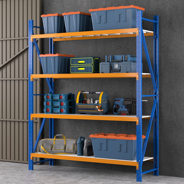 Giantz 2.4Mx2m Garage Shelving Warehouse Rack Pallet Racking Storage Shelf Blue Pallet Wraps