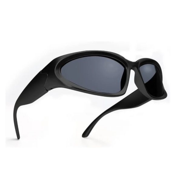 Wrap Around Fashion Glasses For Men Women Trendy Fast Oval Dark Futuristic Goggles Eyebrow Sunglasses