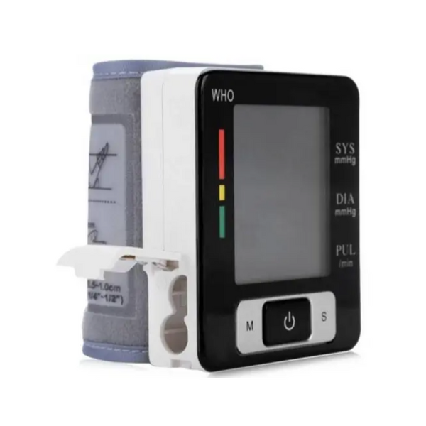 Wrist Blood Pressure Pulse Monitor Health Care Digital Sphygmomanometer Black