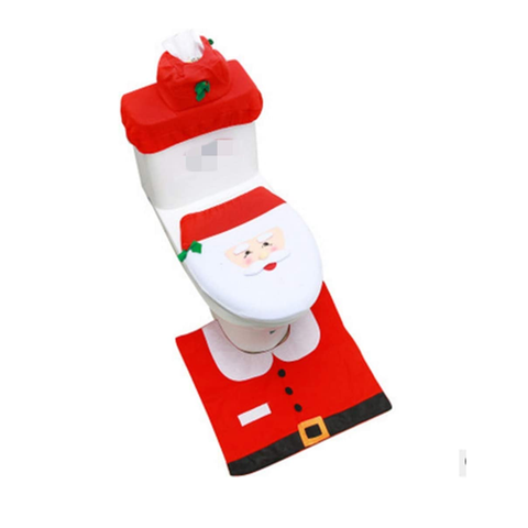 Ws0050 Merry Christmas Happy Year Best Gift Decorations Bathroom Toilet Seat Carpet Flame