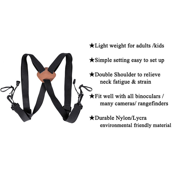 X Shaped Harness Strap Best Chest For Hunters Photographers And Golfers Black Straps & Hand Grips