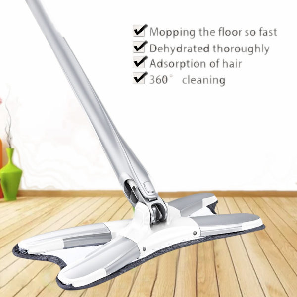 X Type Microfibre Floor Mop Easy Handheld Wet Or Dry