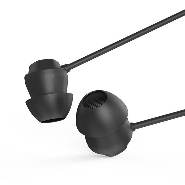X110 Anti Noise Sleep In Ear Earphone Black Wired Earphones