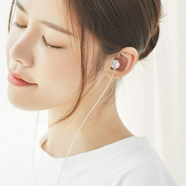 X110 Wired In Ear Sleep Earphone White Wired Earphones