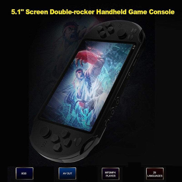 Gaming Consoles X12 Handheld Game For Gba Nes Games Double Rocker / Support Tf Card 5.1 Inches Screen 8Gb Capacity Memory Of Breakpoint Automatically Archived