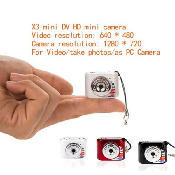X3 Mini Camcorder Ultra Hd Camera Digital Dv Support Tf Card 32Gb White
