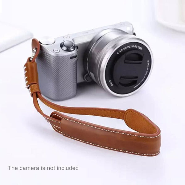 X5-M Camera Wrist Hand Strap Pu Leather Lanyard Sony Fujifilm Nikon Leica Brown