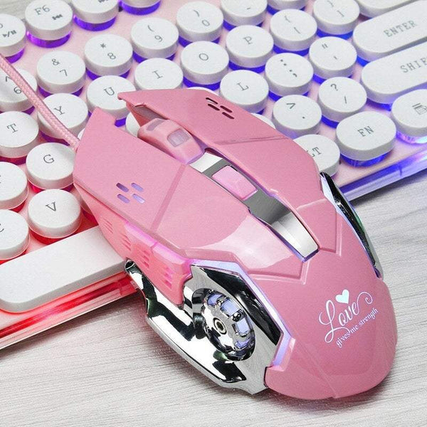 Computer Mouses X500 Wired Lighted Usb2.0 Extension Cable 4 3200Dpi Silent Gaming Valentine Gift Mice Trackballs & Touchpads