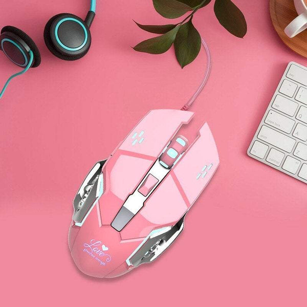 Computer Mouses X500 Wired Lighted Usb2.0 Extension Cable 4 3200Dpi Silent Gaming Valentine Gift Mice Trackballs & Touchpads