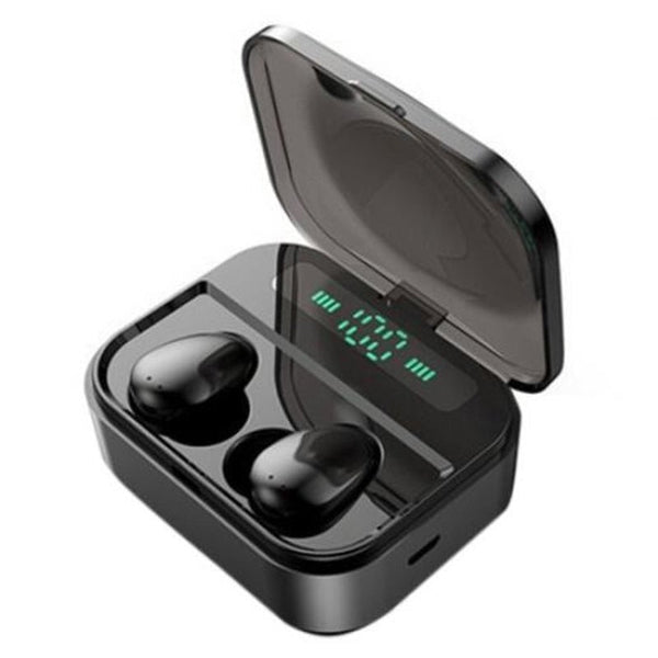 X7 Mini In Ear Bluetooth 5.0 Earphone Led True Wireless Ipx7 Waterproof Touch Control With Mic Charging Dock Black Earbuds