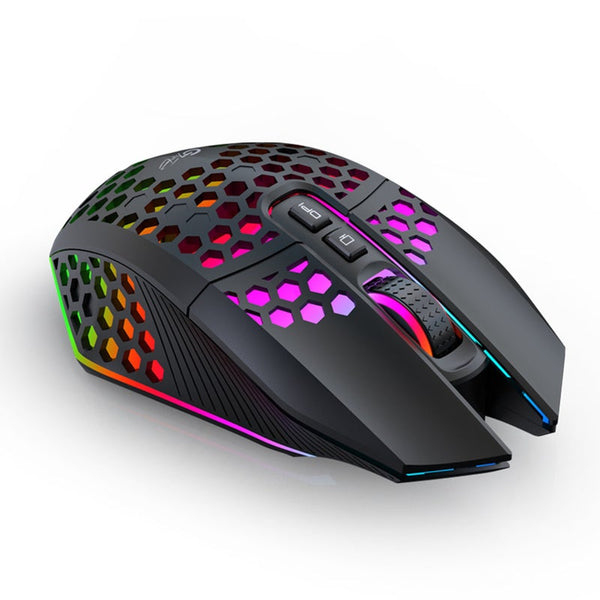 X801 Wireless Gaming Mouse Honeycomb Hollow Design Usb Rechargeable Rgb Light Mice Trackballs & Touchpads