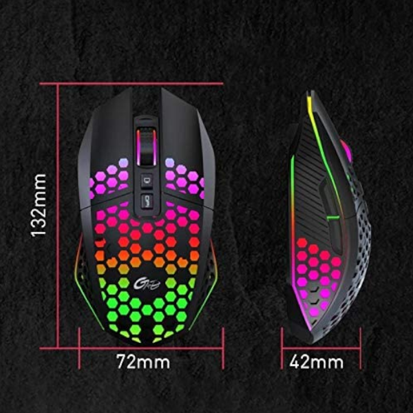 X801 Wireless Gaming Mouse Honeycomb Hollow Design Usb Rechargeable Rgb Light Mice Trackballs & Touchpads
