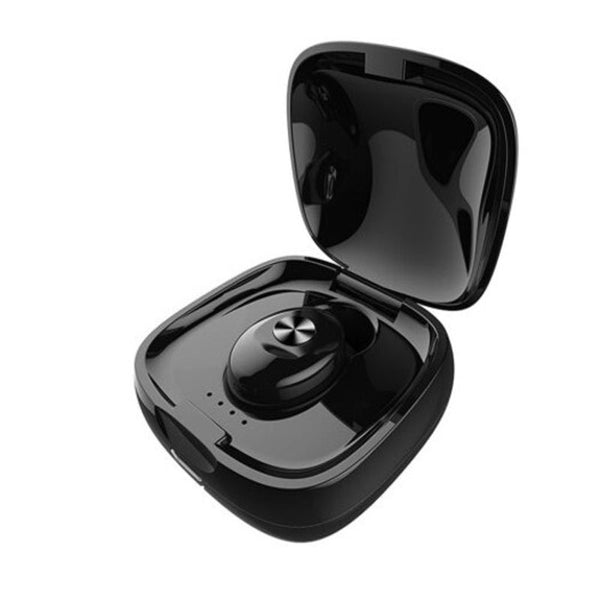 Xg12 Wireless Bluetooth Waterproof Single Ear Sports Headset With Charging Box Black Earbuds