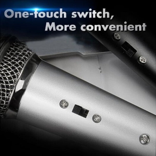 Condenser Microphone For Phone With Stand Computer Recording Podcasting Mobile Android Black Microphones