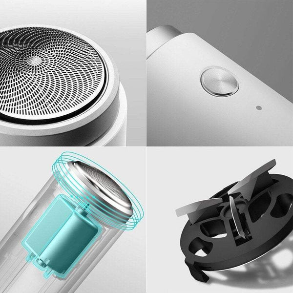 Razors Blades Xiaomi Mini Electric Shaver Pocket Usb Rechargeable Beard Trimmer Washable Dry Wet Shaving Machine With Led Indicator Type C Charging Me