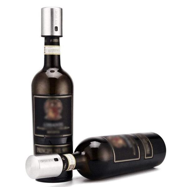 Wine Stoppers Smart Stainless Steel Vacuum Date Recording Bottle Stoppers