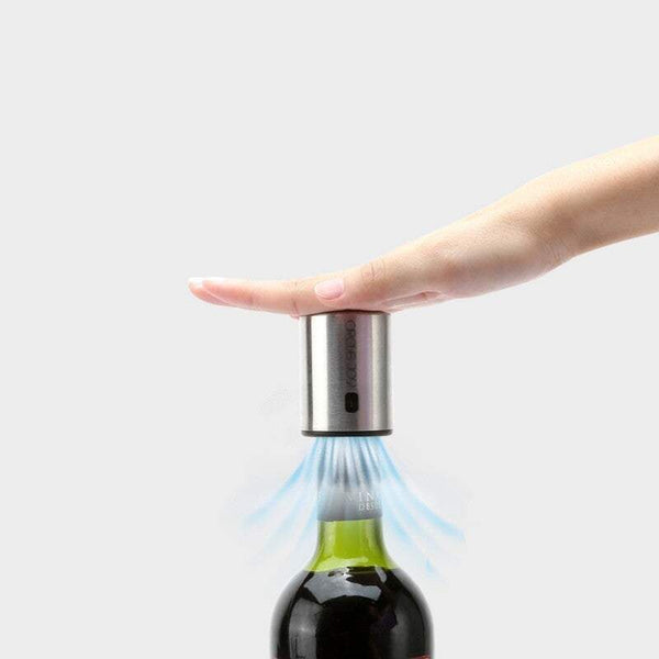 Wine Stoppers Smart Stainless Steel Vacuum Date Recording Bottle Stoppers