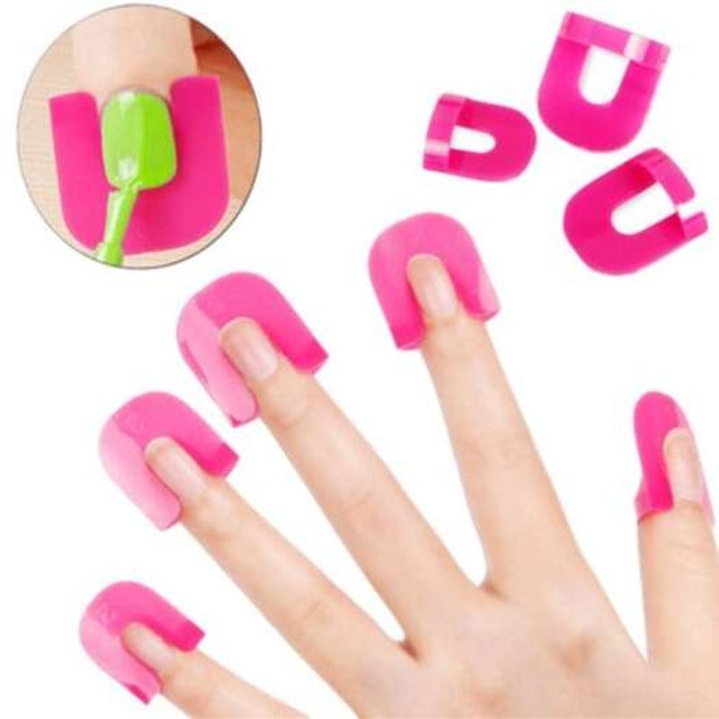 Xm Nail Polish Mold Kit Spill Proof Manicure Protector Pink Nail Art Tools