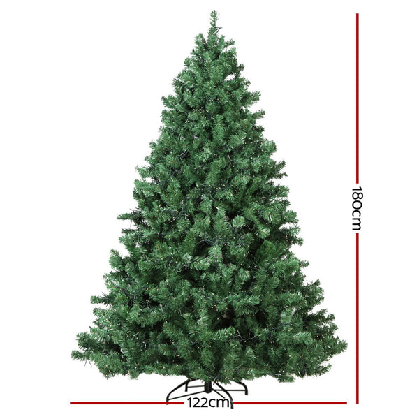Jingle Jollys Christmas Tree 1.8M Xmas 1980 Led Lights Modes Warm White Seasonal Decorations