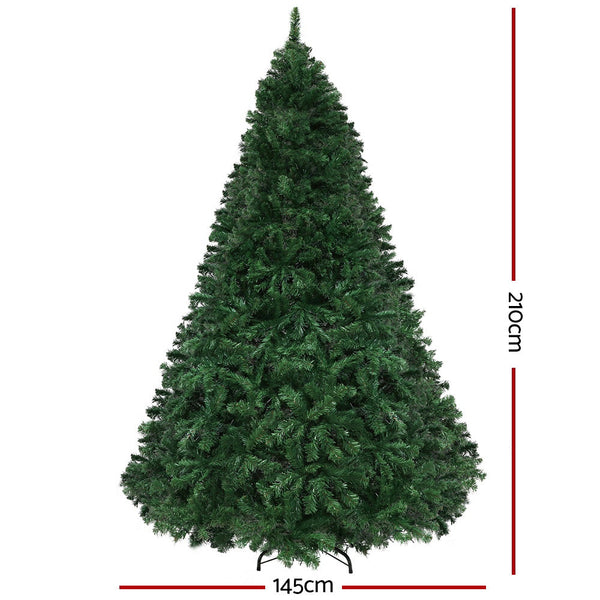 Jingle Jollys Christmas Tree 2.1M Xmas 2800 Led Lights Modes Multi Colour Seasonal Decorations