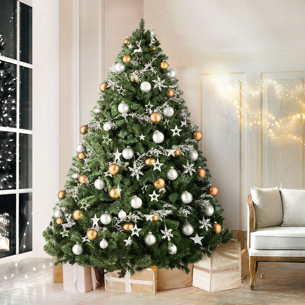 Jingle Jollys Christmas Tree 2.4M Xmas Trees Decorations Green 1500 Tips Seasonal Decorations