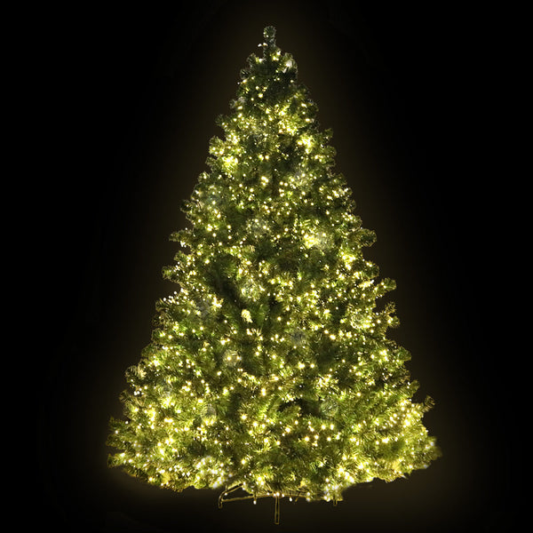 Jingle Jollys Christmas Tree 2.4M Xmas 3190 Led Lights 8 Modes Warm White Seasonal Decorations