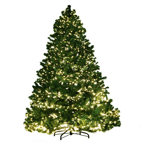 Jingle Jollys Christmas Tree 2.4M Xmas 3190 Led Lights 8 Modes Warm White Seasonal Decorations