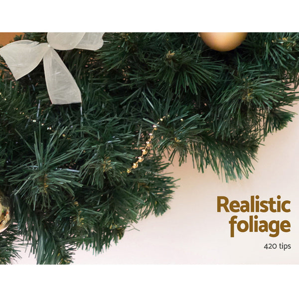 Jingle Jollys 1.8M Christmas Garland Xmas Decorations Green Wedding Party Seasonal Decorations