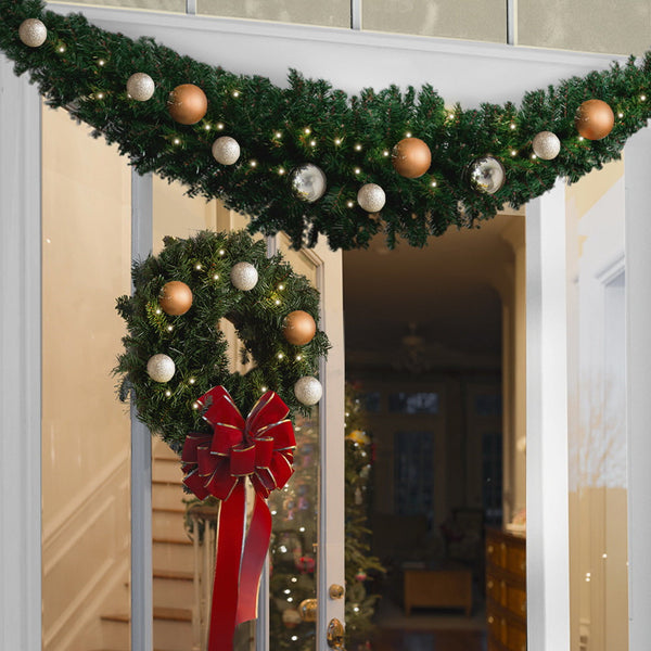Jingle Jollys 1.8M Christmas Garland Xmas Decorations Green Wedding Party Seasonal Decorations