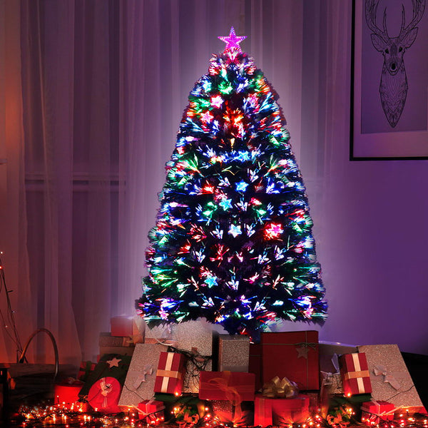 Jingle Jollys Christmas Tree 1.2M Led Xmas Trees With Lights Multi Colour Seasonal Decorations