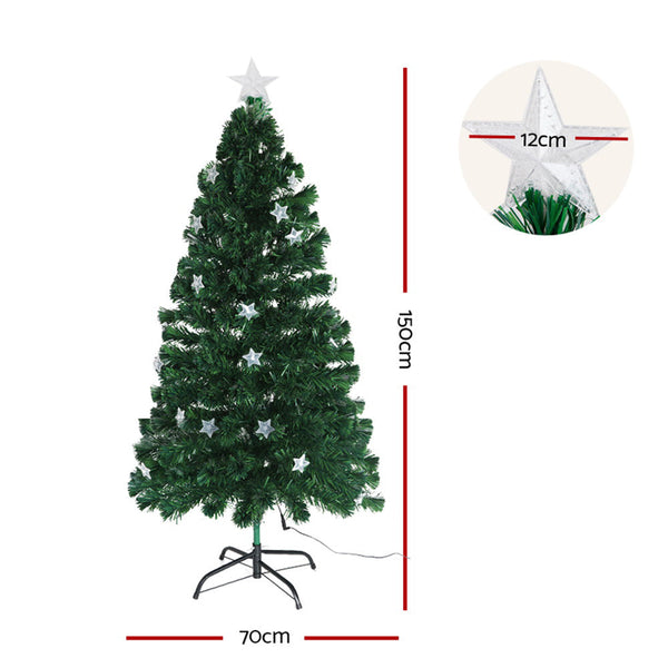 Jingle Jollys Christmas Tree 1.5M Led Xmas Trees With Lights Multi Colour Seasonal Decorations