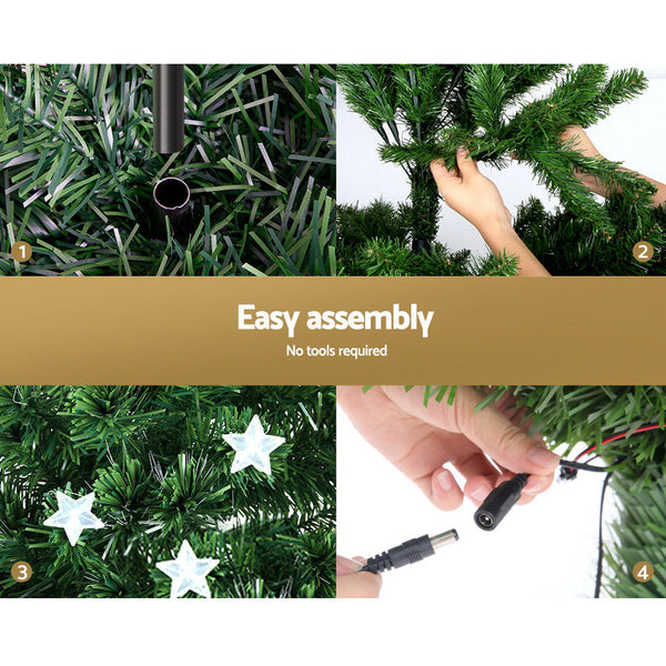Jingle Jollys Christmas Tree 1.5M Led Xmas Trees With Lights Multi Colour Seasonal Decorations