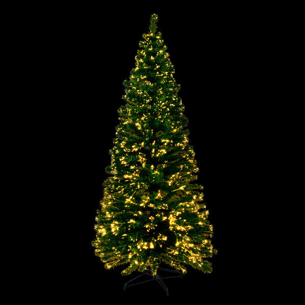 Jingle Jollys Christmas Tree 1.8M Led Xmas Trees Optic Fibre Warm White Seasonal Decorations