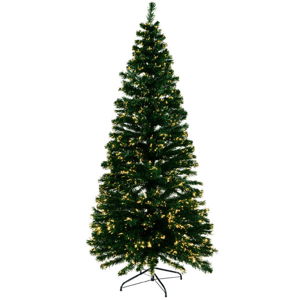 Jingle Jollys Christmas Tree 1.8M Led Xmas Trees Optic Fibre Warm White Seasonal Decorations