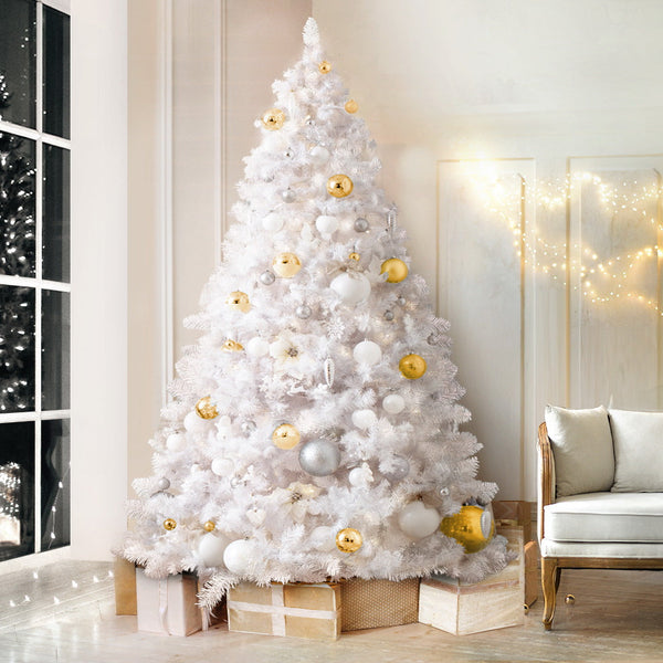 Jingle Jollys Christmas Tree 2.1M Xmas Trees Decorations White 1000 Tips Seasonal Decorations