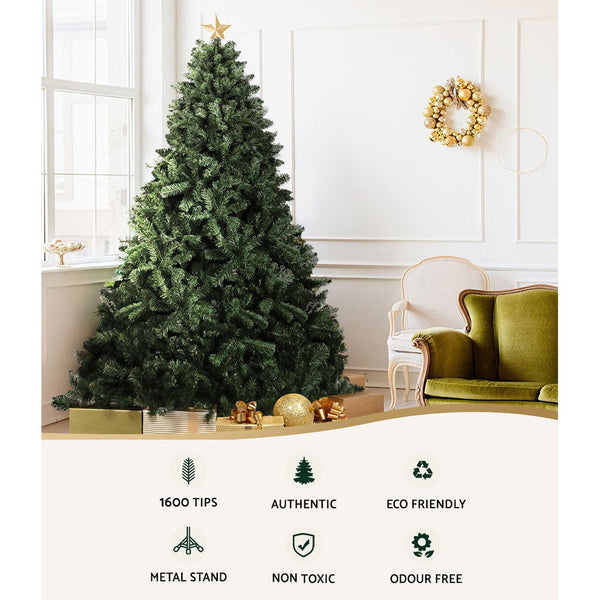 Jingle Jollys Christmas Tree 2.7M Xmas Trees Green Decorations 1600 Tips Seasonal Decorations