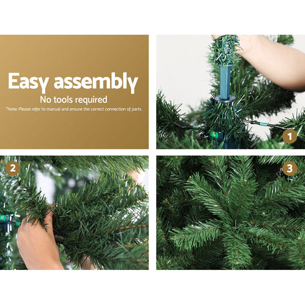Jingle Jollys Christmas Tree 2.7M Xmas Trees Green Decorations 1600 Tips Seasonal Decorations