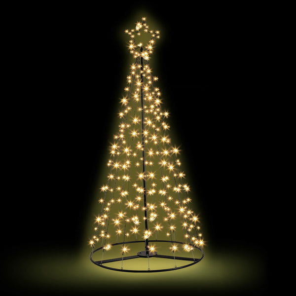 2.1M Christmas Tree Led Solar Warm Jingle Jollys Seasonal Decorations