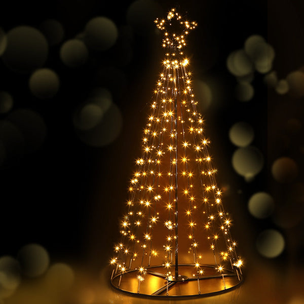 2.1M Christmas Tree Led Solar Warm Jingle Jollys Seasonal Decorations