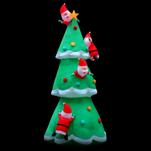 Jingle Jollys Christmas Inflatable Santa Tree 5M Outdoor Xmas Decorations Lights Seasonal Decorations