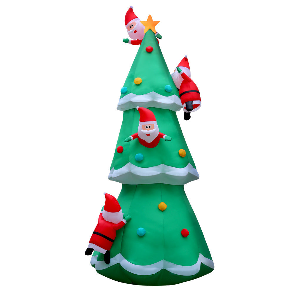 Jingle Jollys Christmas Inflatable Santa Tree 5M Outdoor Xmas Decorations Lights Seasonal Decorations