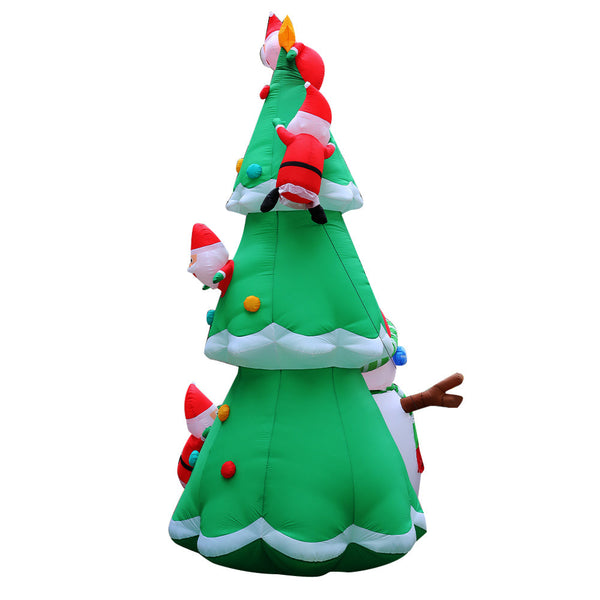 Jingle Jollys Christmas Inflatable Santa Tree 5M Outdoor Xmas Decorations Lights Seasonal Decorations