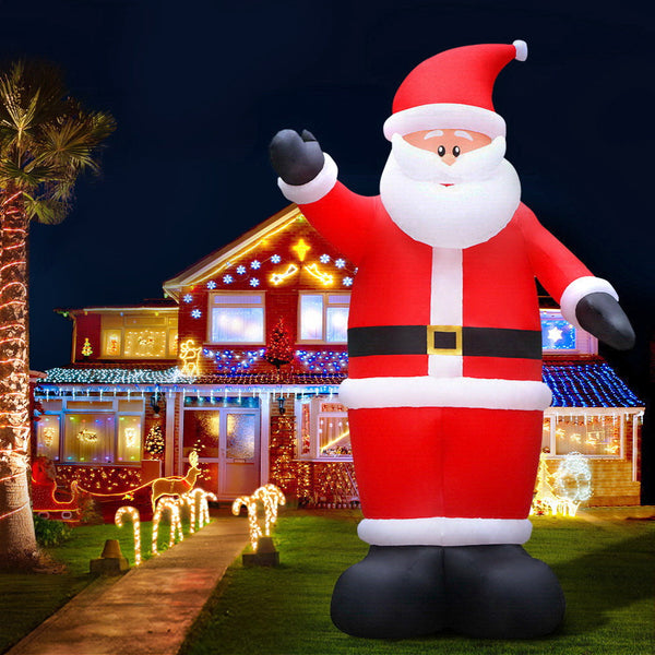 Jingle Jollys 5M Christmas Inflatable Santa Decorations Outdoor Air Power Light Seasonal Decorations