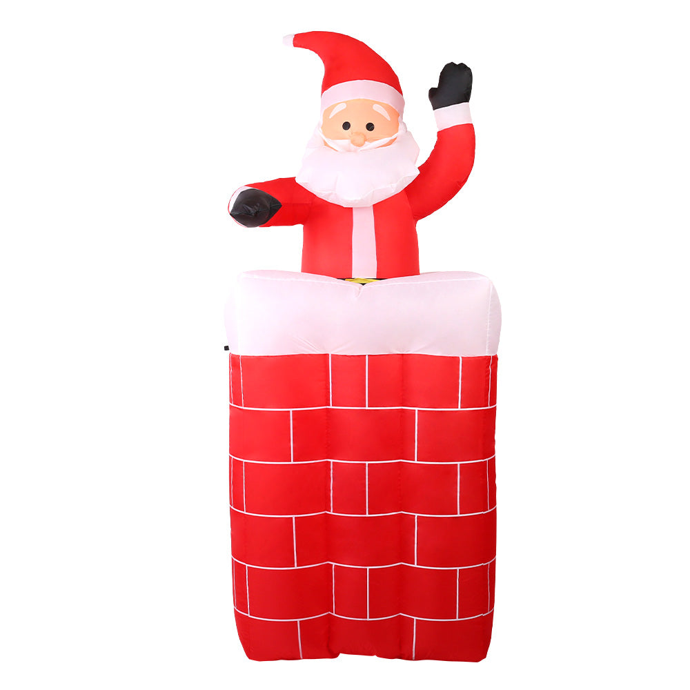 Jingle Jollys Christmas Inflatable Pop Up Santa 1.8M Outdoordecorations Lights Seasonal Decorations